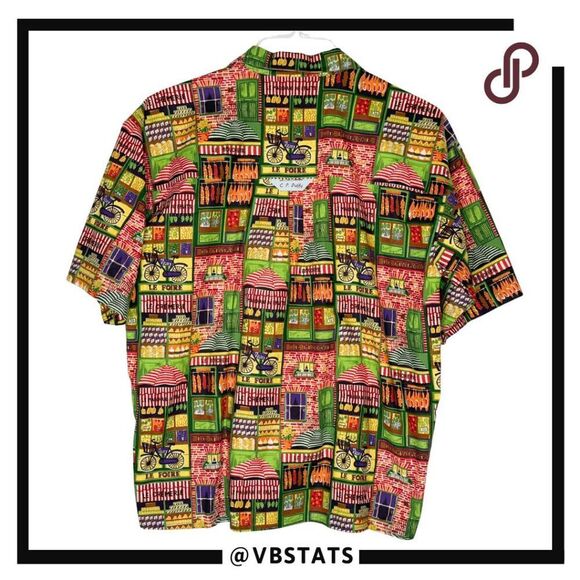 Duffies by C.P. Duffy Men's Cotton Short Sleeve Button Up Shirt Multicolor Small - Picture 2 of 5